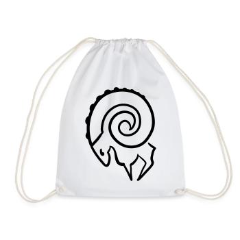 Aries - Drawstring Bag - white - Front