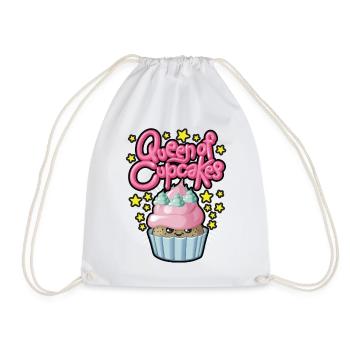 Queen of cupcakes - Turnbeutel - Weiß - Vorne