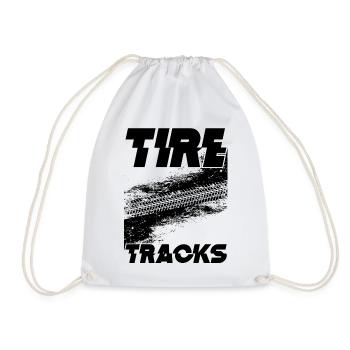Graphique des traces de pneus - Sac de sport léger - blanc - Devant