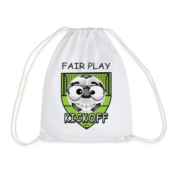 Drôle de visage de football - Sac de sport léger - blanc - Devant