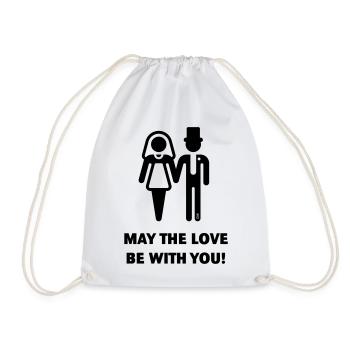 Que l’amour soit avec vous ! (Mariage / Mariage / B) - Sac de sport léger - blanc - Devant