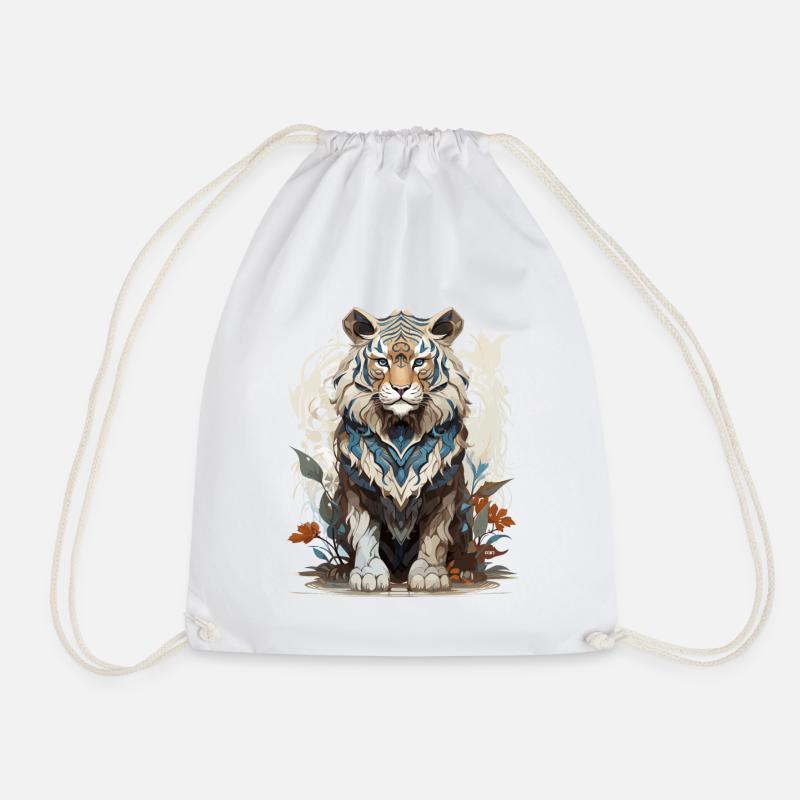 Tiger - Turnbeutel - Weiß
