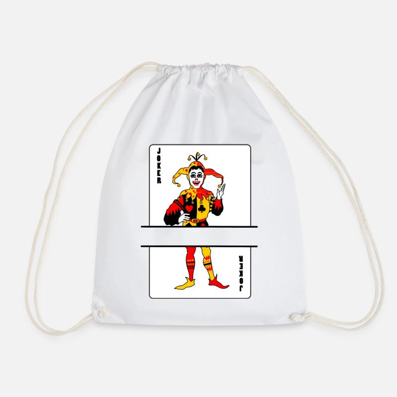 Spielkarten-Joker-Banner - Turnbeutel - Weiß