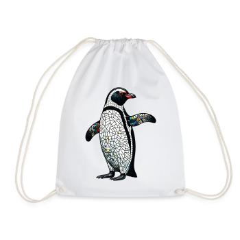 Penguin - Drawstring Bag - white - Front
