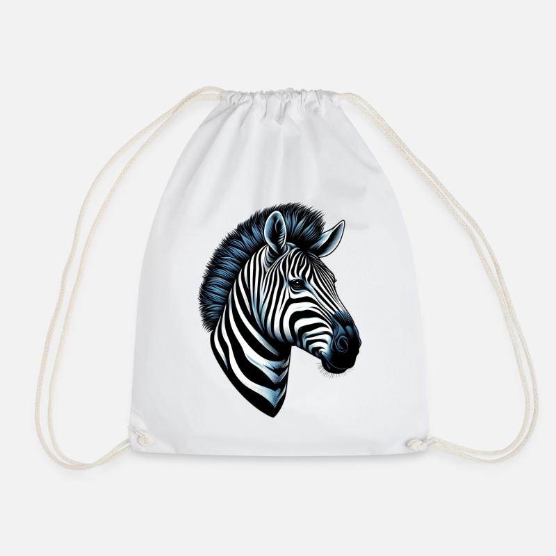 Zebra - Turnbeutel - Weiß