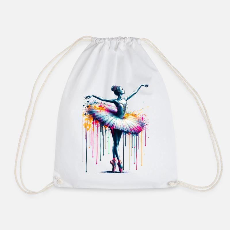 Balletttänzerin mit Tutu - Turnbeutel - Weiß