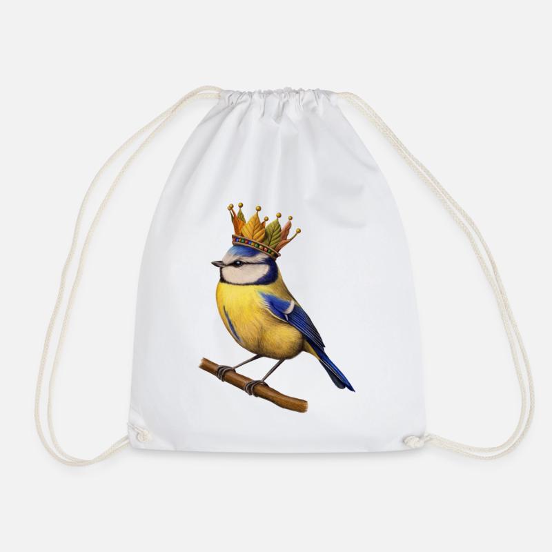 Autumn King - Drawstring Bag - white
