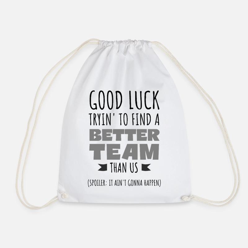 Motivational Teamwork - Drawstring Bag - white
