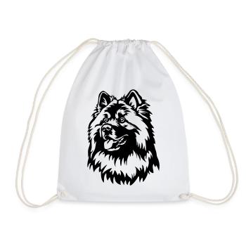 Eurasier Head - Drawstring Bag - white - Front