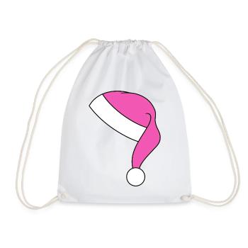 Chapeau de Père Noël - Sac de sport léger - blanc - Devant