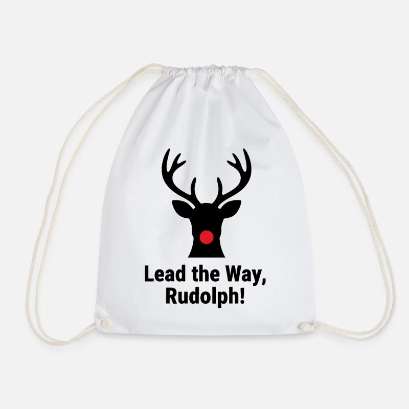 Lead the Way, Rudolph! - Turnbeutel - Weiß