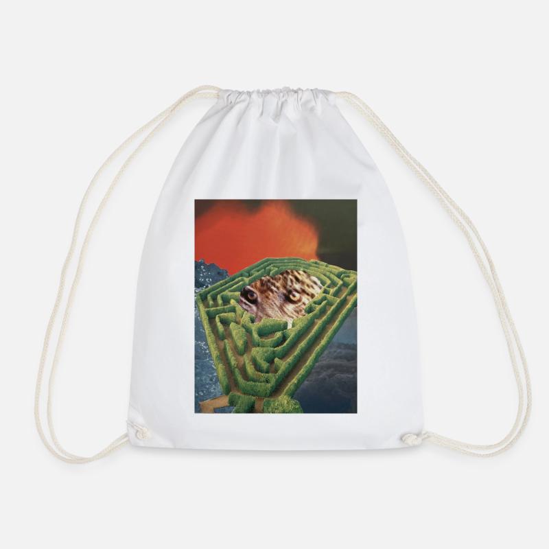 The Beast in me 01/26 - Drawstring Bag - white