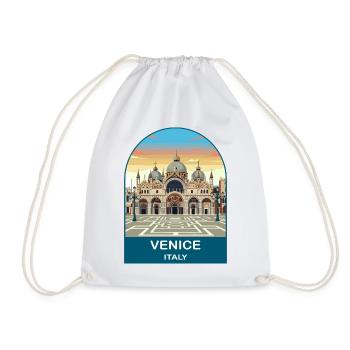 Art vintage de voyage de Venise en Italie - Sac de sport léger - blanc - Devant