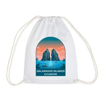 Affiche de voyage vintage des îles Galápagos en Équateur - Sac de sport léger - blanc - Devant