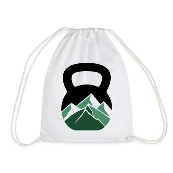 Kettlebell de montagne – Fitness en plein air - Lift Mountains - Sac de sport léger - blanc - Devant