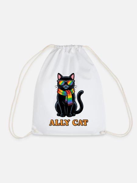 Pride-Monat LGBTQ – Ally Cat - Turnbeutel - Weiß