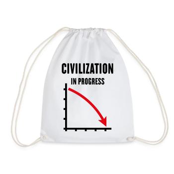 Civilization In Progress (Civilization POS Red 2C) - Drawstring Bag - white - Front