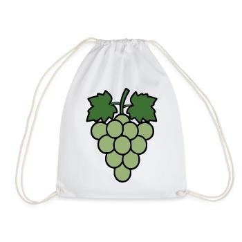 Grapes Grapevine Wine Gift Wine Drinker - Drawstring Bag - white - Front