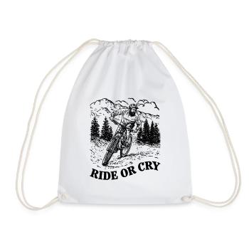 Ride or cry - Turnbeutel - Weiß - Vorne