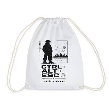 CTRL ALT ESC Skyline Retro - Turnbeutel - Weiß - Vorne