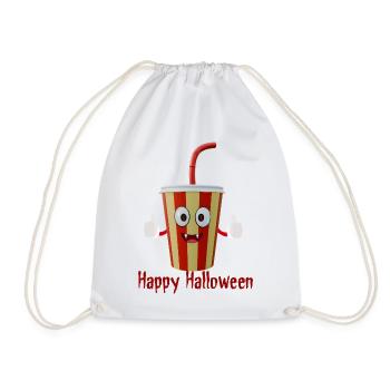 Frohen Halloween-Cola-Becher - Turnbeutel - Weiß - Vorne