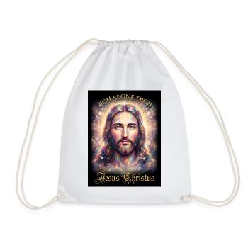 Jesus Christus Ich segne Dich - Turnbeutel - Weiß - Vorne