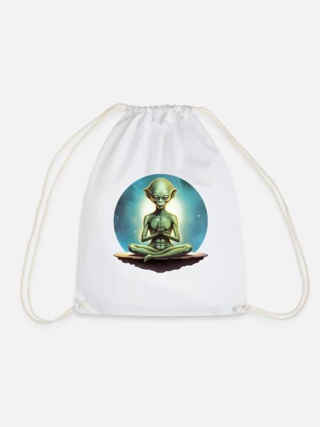 Yoga Aliens - Turnbeutel - Weiß