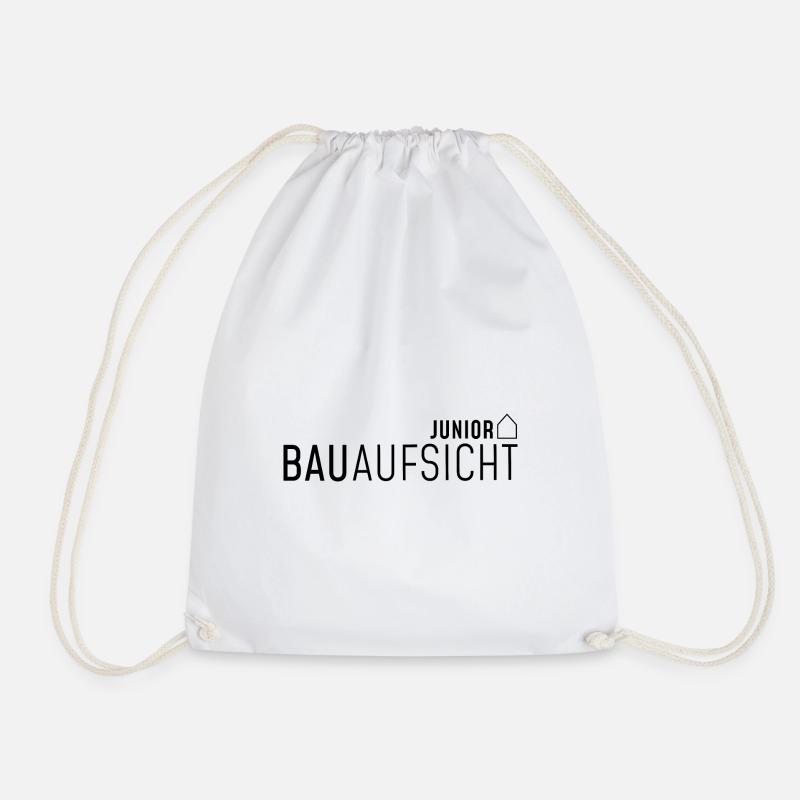 Bauaufsicht Junior - Kontrolle - Turnbeutel - Weiß