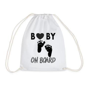 Bébé à l’board Bébé Ventre de bébé Proverbes de bébé - Sac de sport léger - blanc - Devant