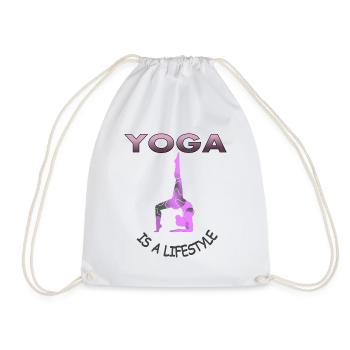 Yoga Training Relaxation Meditation Gift - Drawstring Bag - white - Front
