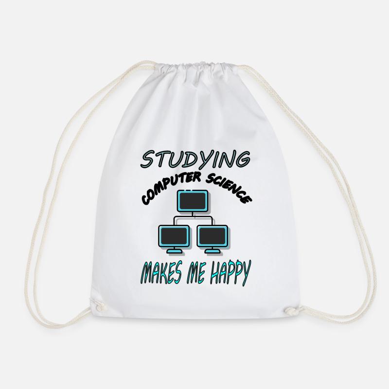 Study Computer Science Computer Science Student Gift - Drawstring Bag - white