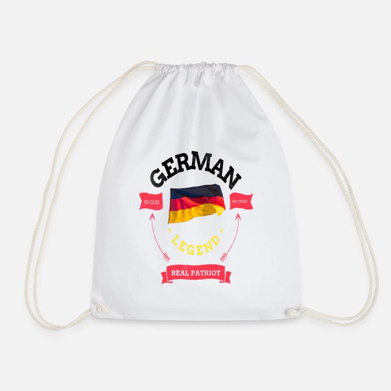 Deutscher Legend Deutschlandfahne Geschenk gift - Turnbeutel - Weiß