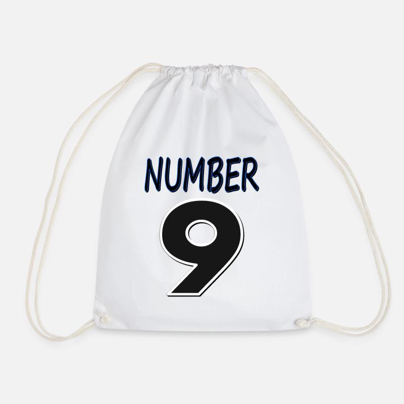 Nummer 9 Zahl 9 Nummer neun 9. Geburtstag Geschenk - Turnbeutel - Weiß