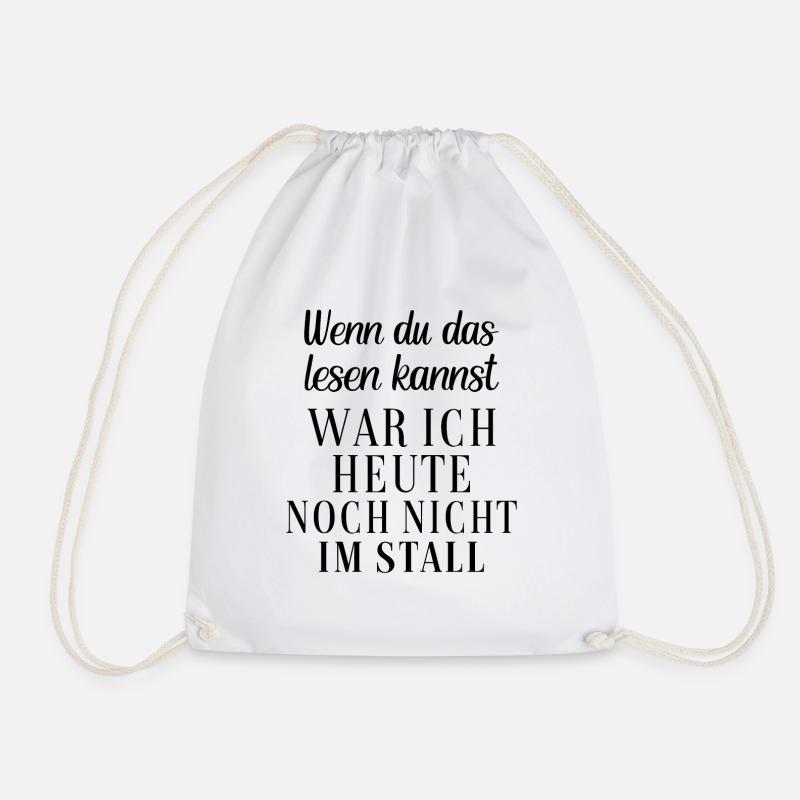 Wenn du das lesen kannst war ich nicht im Stall - Turnbeutel - Weiß