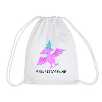 Birthday Boy Pteranodon Pterosaur Dinosaur - Drawstring Bag - white - Front