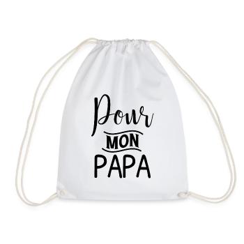 Pour mon PAPA - Cadeau fête des pères - Sac de sport léger - blanc - Devant