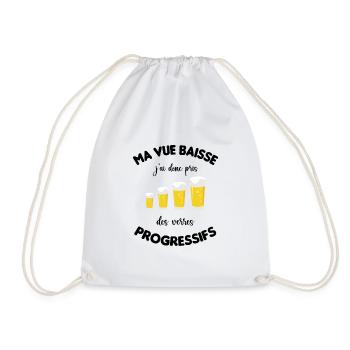 Humour chope de bière - Sac de sport léger - blanc - Devant