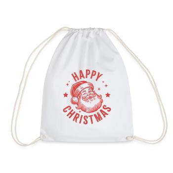 Happy Christmas Santa - Drawstring Bag - white - Front