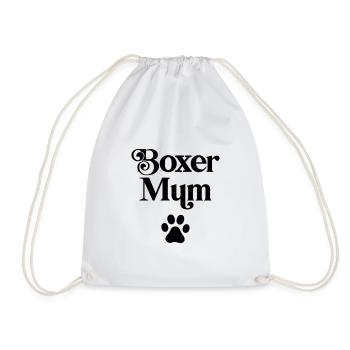 Boxer Mum - Drawstring Bag - white - Front