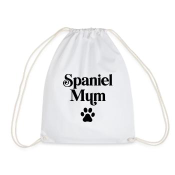 Spaniel Mum - Drawstring Bag - white - Front