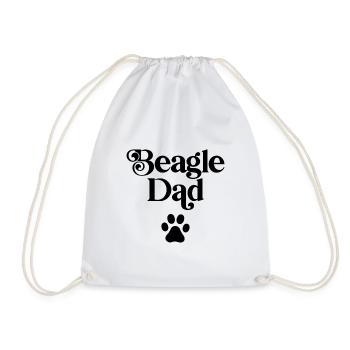 Beagle Dad - Drawstring Bag - white - Front