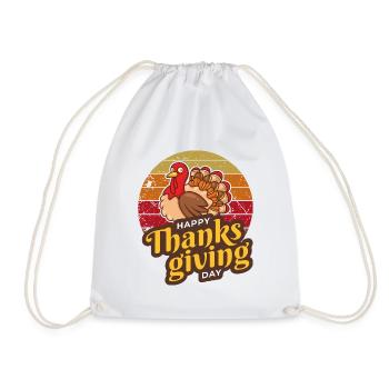 Happy Thanksgiving Day - Erntedankfest - Turnbeutel - Weiß - Vorne