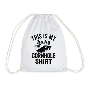 C’est ma chemise porte-bonheur en cornhole - Sac de sport léger - blanc - Devant