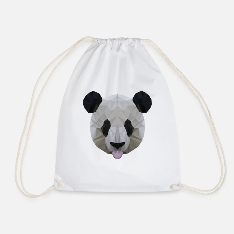 Polygon Panda - Turnbeutel - Weiß