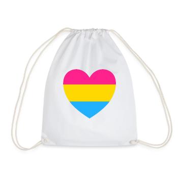 Drapeau Pansexuel Coeur - Sac de sport léger - blanc - Devant