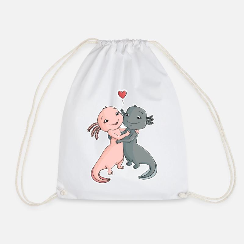 Axolotl Love - Turnbeutel - Weiß