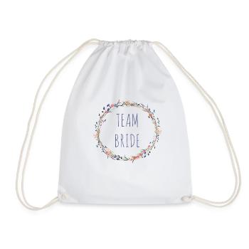 ÉQUIPE DE RODAGE! Floral printanier personnalisable - Sac de sport léger - blanc - Devant