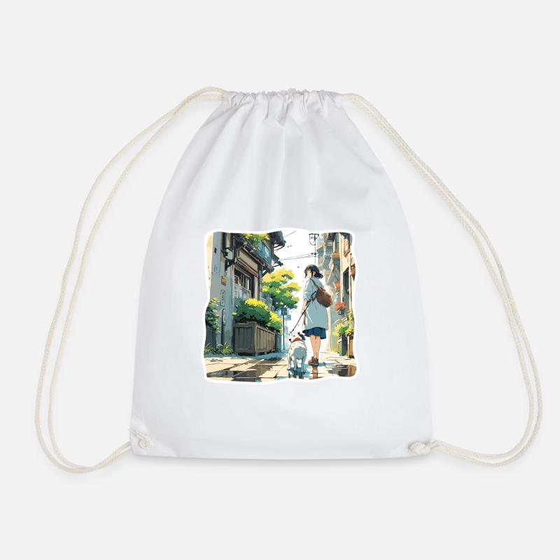 Anime / Comic / Japanese / Animation / Cartoon - Drawstring Bag - white