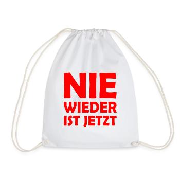 Nie wieder ist jetzt - Turnbeutel - Weiß - Vorne