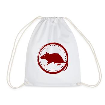 Rat - Rongeur - Sac de sport léger - blanc - Devant